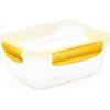 imageSuperio Plastic Food Storage Container with Airtight Lid 48 Oz BPA Free Leakproof Stackable Microwave Dishwasher and Freezer Safe YellowYellow