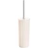 imageSuperio Ribbed Collection  Decorative Plastic Toilet Bowl Brush and Holder Set Brown 1 Pack Cleaner Scrubber for BathroomEco Friendly