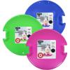 imageSuperio Round Snow Saucer Sled 24quot Plastic Disc Sled for Kids and Adults Heavy Duty Sled with Handles for Downhill Sledding Winter Outdoor SportsBlueGreenFuchsia