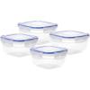 imageSuperio Sealed Plastic Food Storage Container Square Microwave and Freezer Safe BPA Free Plastic 4 25 Quart x2 4 Quart x2