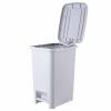 imageSuperio Slim Step On Pedal Plastic Trash Can Waste Bin for Under Desk Office Bedroom Bathroom Kitchen 25 gal White Smoke25 Gallon
