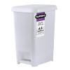 imageSuperio Slim Step On Pedal Plastic Trash Can WhiteSmoke Waste Bin for Under Desk Office Bedroom Bathroom Kitchen 65 Gallon