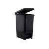 imageSuperio Slim Step On Trash Can 65 Gallon Black Waste Bin with Foot Pedal Lid 26 Liter Kitchen Under Desk Office Bedroom Bathroom1