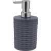 imageSuperio Wicker Bathroom Accessories Decorative Woven Design Grey Soap Dispenser
