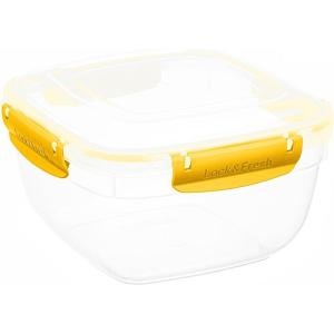 imageLarge Plastic Food Storage Container with airtight Lid for Pantry Fridge 10 Cup 80 Oz BPA Free Leakproof Sealed Container Microwave Dishwasher and Freezer Safe 25 QuartYellow