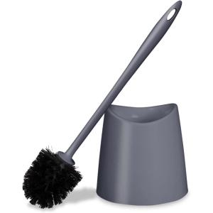 imageModern Toilet Brush and Holder Grey Toilet Bowl Scrub Brush with Storage Caddy Bathroom Cleaner by SuperioGray