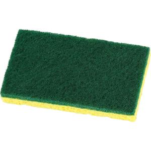 imageNonScratch Cellulose Sponge Kitchen Scrub Sponge with Scouring Pad Set Good for NonStick Cookware Frying Pan Pot Counter Top Sink Scrubbing Kitchen Scrubbers Pack of 1 RedPinkLarge Green