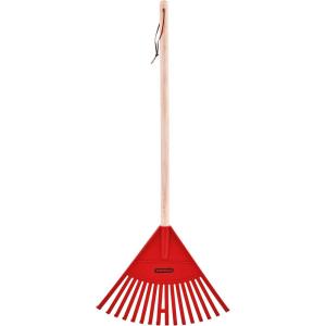 imageOrange Kids Size Rake Kids Rake for Lawn with Hardwood Handle Durable Plastic Head to Sweep Leaves on Lawn and Tidying Up The Garden 34quot by SuperioRed