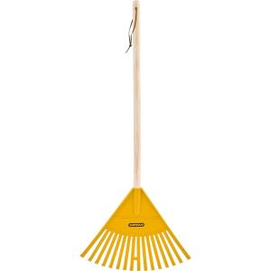 imageOrange Kids Size Rake Kids Rake for Lawn with Hardwood Handle Durable Plastic Head to Sweep Leaves on Lawn and Tidying Up The Garden 34quot by SuperioYellow