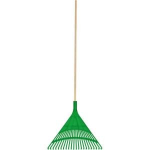 imageSuperio Adult Rake with Hardwood Handle Durable Plastic Head to Sweep Leaves in Lawn and Tidying Up The Garden 61quot 2PackGreen