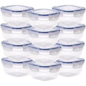 imageSuperio Airtight Food Storage Containers with Leakproof Lids 12 Pack 128 oz Clear