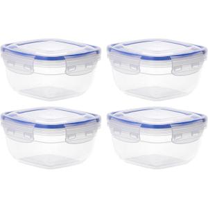 imageSuperio Airtight Food Storage Containers with Leakproof Lids 4 Pack 128 oz Clear