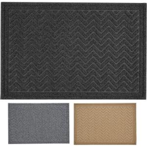 imageSuperio Black Chevron Coir Doormat Large Size 24X35 Indoor Outdoor Entry Floor Mat Welcome Door Mat Home