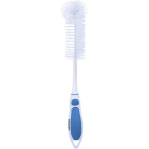 imageSuperio Bottle Brush Scrubber Long Blue and White Baby Bottle Brush with Rubber Grip HandleBlue