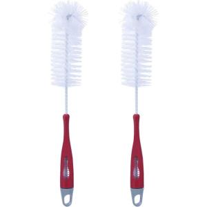 imageSuperio Bottle Brush with Long Comfort Grip Handle Rubber Strong BristlesRed2