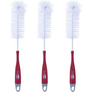 imageSuperio Bottle Brush with Long Comfort Grip Handle Rubber Strong BristlesRed3