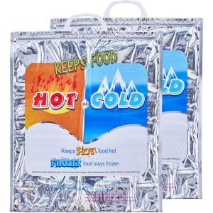 imageSuperio Hot and Cold Insulated Bags for Food Delivery Grocery Shopping Bags Food Storage for Hot and Frozen Food for Travel Disposable Cooler Bag Reinforced Thermal Lunch Bag 12 135quotx175quotMedium Meal Size