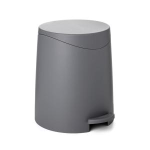 imageSuperio Mini Bathroom Trash Can with Lid 3 Liter Plastic Waste Bin 075 Gallon Modern Flat Lid Step On Trash Can with Foot Pedal for Bathroom Bedroom Office Under Desk Soft Close TaupeGray