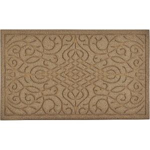 imageSuperio NonSlip Welcome Doormat for Entry Indoor Outdoor Heavy Duty Waterproof Easy Clean LowProfile Mats for Entry Garage Patio High Traffic Areas Natural Victorian Gate Coir  18quotx30quotNatural