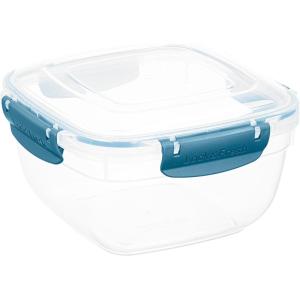 imageSuperio Plastic Food Storage Container with Airtight Lid 48 Oz BPA Free Leakproof Stackable Microwave Dishwasher and Freezer Safe RedBlue