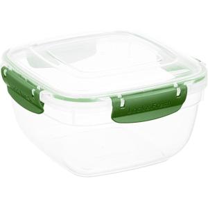 imageSuperio Plastic Food Storage Container with Airtight Lid 48 Oz BPA Free Leakproof Stackable Microwave Dishwasher and Freezer Safe RedGreen