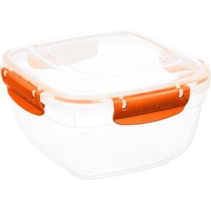 imageSuperio Plastic Food Storage Container with Airtight Lid 48 Oz BPA Free Leakproof Stackable Microwave Dishwasher and Freezer Safe RedOrange