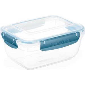 imageSuperio Plastic Food Storage Container with Airtight Lid 48 Oz BPA Free Leakproof Stackable Microwave Dishwasher and Freezer Safe YellowBlue