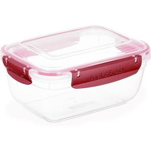imageSuperio Plastic Food Storage Container with Airtight Lid 48 Oz BPA Free Leakproof Stackable Microwave Dishwasher and Freezer Safe YellowRed