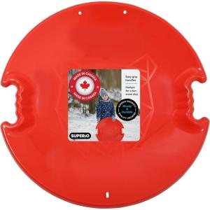 imageSuperio Round Saucer Snow Sleds for Kids and Adult Spiral Toddler Sled 26quot Avalanche Circle Jet Sled for Toddlers Age Plastic Sledding Disc Winter Snow Toys Fun for Kids and Adults 1PackRed