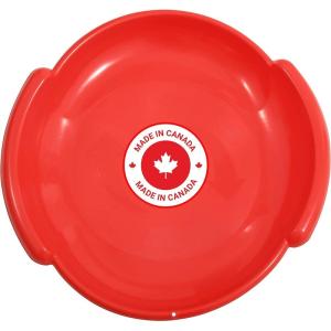 imageSuperio Round Snow Saucer Sled 24quot Plastic Disc Sled for Kids and Adults Heavy Duty Sled with Handles for Downhill Sledding Winter Outdoor SportsRed