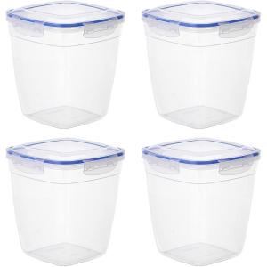imageSuperio Sealed Food Storage Container 42 Qt Airtight Leak Proof Meal Prep Containers Rectangle Shape Microwave and freezer safe BPAfree Plastic 1 42 Quart20 Cup 4 Pack