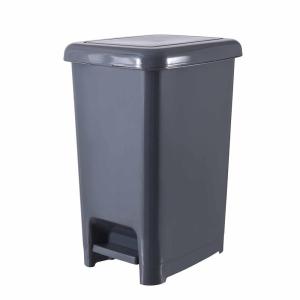 imageSuperio Slim Trash Can with Foot Pedal  25 Gallon StepOn Trash Can Garbage Can Small Trash Can for Bathroom Kitchen Office Patio or Backyard  Onyx Grey65 Gallon