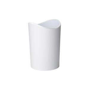 imageSuperio Small Bathroom Trash Can with Lid Modern Grey Mini Waste Bin with Swing Lid 1 12 Gallon 6 Liter Plastic Garbage Can for Kitchen Bathroom Bedroom Office Under Desk 2 GreyWhite