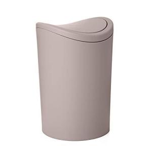 imageSuperio Small Bathroom Trash Can with Lid Modern Mini Waste Bin with Swing Lid 1 12 Gallon 6 Liter Plastic Garbage Can for Kitchen Bathroom Bedroom Office Under Desk 2 TaupeTaupe