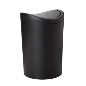 imageSuperio Small Bathroom Trash Can with Lid Modern Mini Waste Bin with Swing Lid 1 12 Gallon 6 Liter Plastic Garbage Can for Kitchen Bathroom Bedroom Office Under Desk 2 TaupeBlack