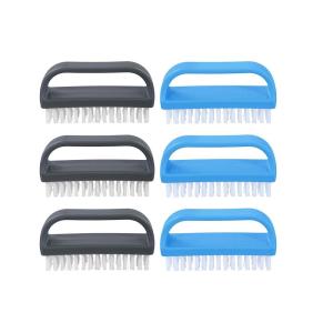 imageSuperio Stiff Nail Brush with Handle 3 Pack Fingernail Scrub Cleaning Brushes for Toes and Nails AllPurpose Cleaning Brush for Home Kitchen Work6 Pack BlueGrey