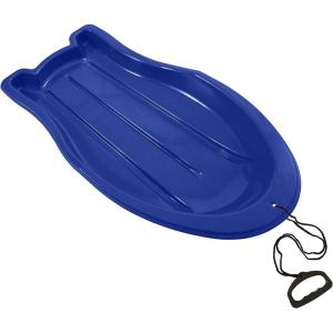 imageSuperio Toboggan Snow Sled 37 Plastic Slider for Kids and Adults Heavy Duty Sled for 1 Rider with Pull Ropes for Downhill Sledding Winter Outdoor SportsMulti