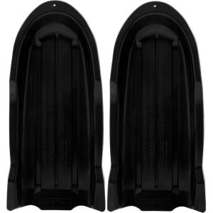 imageSuperio Toboggan Snow Sled for Kids and Adults 46quot Heavy Duty Plastic Open Back Slider with Handles and Hole for Pull Ropes Ropes Excluded Kid and Adult Winter FunBlack
