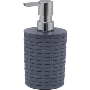 imageSuperio Wicker Bathroom Accessories Decorative Woven Design Grey Soap Dispenser