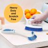 imageDeep Cleaning Brush Scrubber Set of 32 Double Sided Dish and Vegetable Brush and 1 AllPurpose Scrub Brush  Heavy Duty NonScratch Multipurpose Utility Scrubber for Home Kitchen Bathroom  Blue