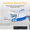 imageDeep Cleaning Brush Scrubber Set of 32 Double Sided Dish and Vegetable Brush and 1 AllPurpose Scrub Brush  Heavy Duty NonScratch Multipurpose Utility Scrubber for Home Kitchen Bathroom  Blue