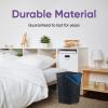 imageDesigned Corner Laundry Hamper with Lid Curved Plastic Laundry Basket Triangle White Cloths Hamper Organizer with Cutout Handles for Laundry Room Bedroom Bathroom Wicker Design 50 LiterBlack