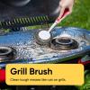 imageDish Washing Vegetable Brush Scrubber with Stainless Steel Grill Brush Scourer Sponge Brush Set with Long Handle and Rubber Grip NonScratch Kitchen Cleaning Set 2 Pack Red