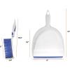 imageDustpan and Brush Set Hand Broom with Ergonomic Grip Handle  Rubber Edge for Easy Dirt Pickup Durable Material  Blue Hand Brush by SuperioBlue  2pack