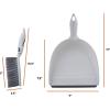 imageDustpan and Brush Set Hand Broom with Ergonomic Grip Handle  Rubber Edge for Easy Dirt Pickup Durable Material  Blue Hand Brush by SuperioGray  2pack