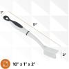 imageGrout Cleaner Scrub Brush Small with Stiff Bristles Slim Corner Edge Cleaning Brush Grey Deep Clean Kitchen Tile and Shower Scrubber Brush1 Pack