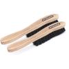 imageHorsehair Shoe Brush Premium Genuine Brush for Cleaning Shoes Soft Horse Hair Bristles 7 Concave Wood Handle with Comfort Grip Shoe Buff Brush Boots ampamp Other Leather Care 2 PackHat Brush