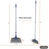 imageSlim Angle Broom Heavy Duty Broom Indoor Brom Outdoor Angle Broom with Extendable Handle Durable Collapsible Broom for Home Kitchen RV Travel Blue 1 Pack by SuperioBlue