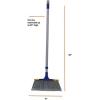 imageSlim Angle Broom Heavy Duty Broom Indoor Brom Outdoor Angle Broom with Extendable Handle Durable Collapsible Broom for Home Kitchen RV Travel Blue 1 Pack by SuperioBlue