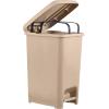 imageSuperio 105 Gal Slim Step On Pedal Plastic Trash Can Waste Bin for Under Desk Office Bedroom Bathroom 42 Qt Beige 2